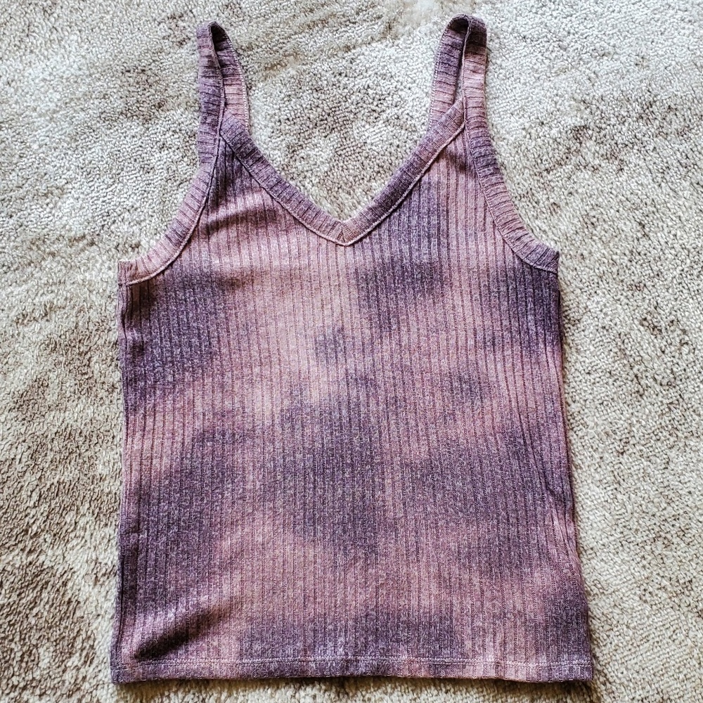 American Eagle Outfitters  stretch crop tank top, purple, size M